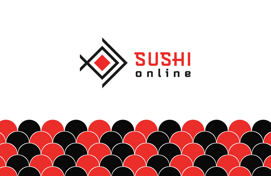 კომპანია Sushi Online-ს ლოგო დამზადებულია Smart Web-ს მიერ